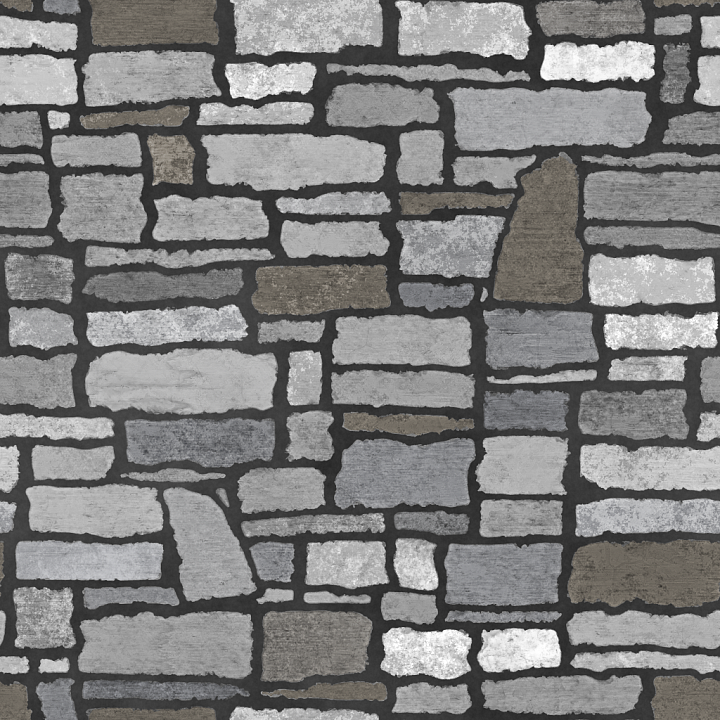 High Quality Stone Wall seamless PBR texture preview