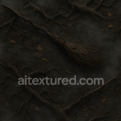 seamless Seamless 3d texture PBR 8k witch broomstick wood surface with twisted branches for Halloween texture 8k free download PBR