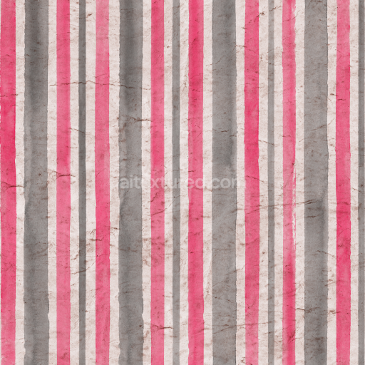 Seamless 3D PBR Texture of Watercolor Stripes Fabric in Pink and Gray