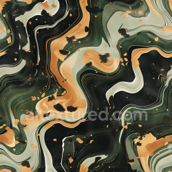 seamless Seamless 3D Stylized Woodland Camouflage PBR Texture with Fluid Organic Shapes texture 8k free download PBR