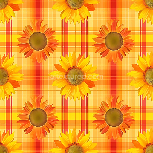 Seamless 3D Metal PBR Texture Featuring Warm Orange Plaid Pattern