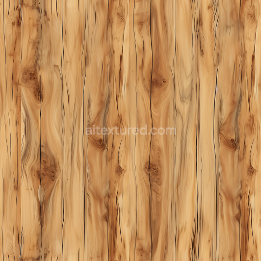 Seamless 3D PBR Texture of Light Natural Wood Planks with Knots and Grain Detail