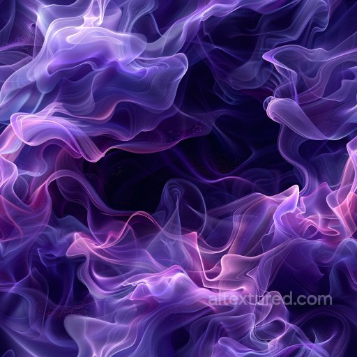 Seamless 3D PBR Texture Featuring Glossy Purple and Pink Wispy Smoke Patterns texture preview