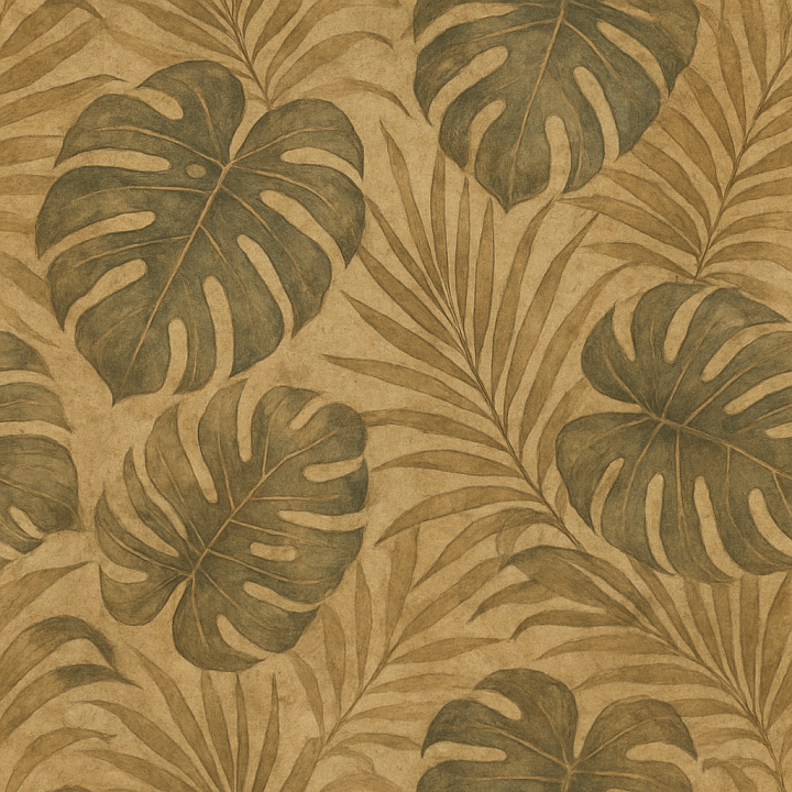 Aged Tropical Leaves seamless PBR texture preview