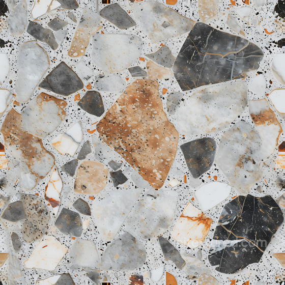 Terrazzo Stone Floor PBR Texture with Multi-Colored Fragments Stone texture preview