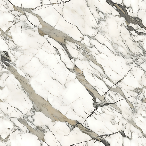 Seamless 3D Carrara Gioia White Marble PBR Texture with Bold Veins