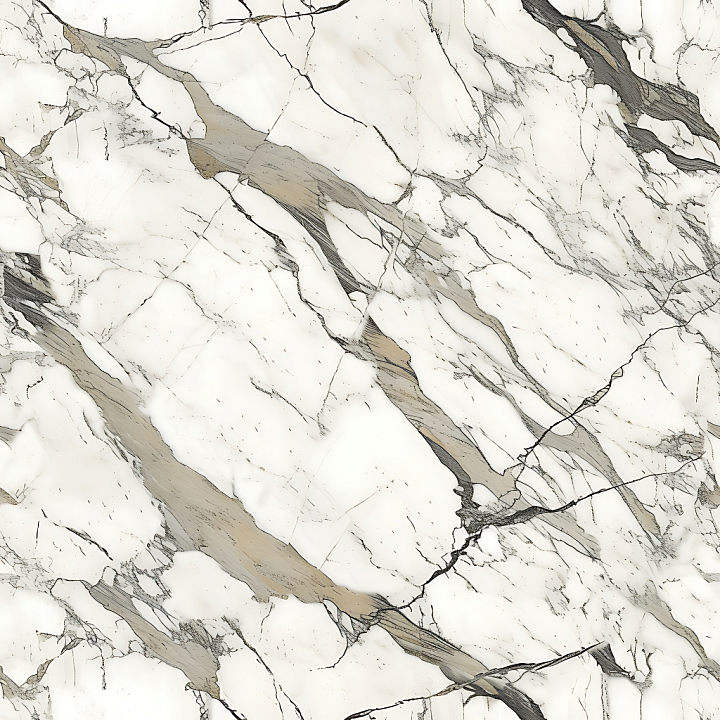 Carrara Gioia White Marble with Bold Veins seamless PBR texture preview