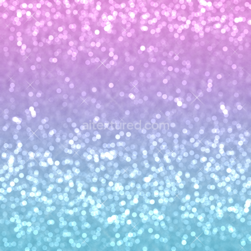 Seamless 3D PBR Glitter Texture with Soft Pastel Pink to Blue Bokeh Effect