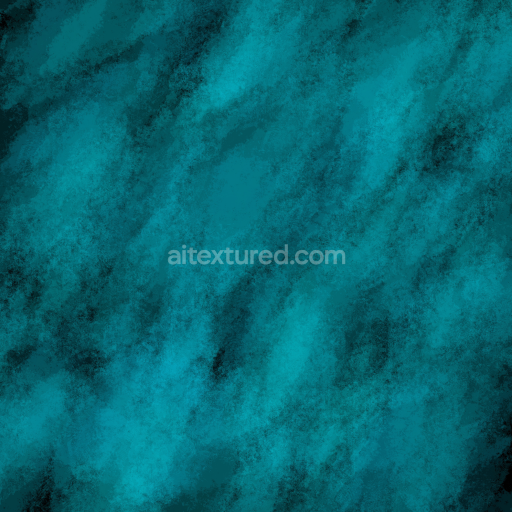 Seamless 3D PBR Watercolor Texture Featuring Teal and Black Brush Strokes