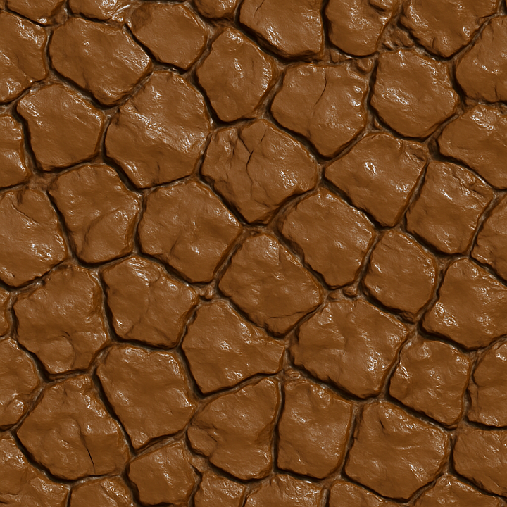Shiny Clay Soil seamless PBR texture preview