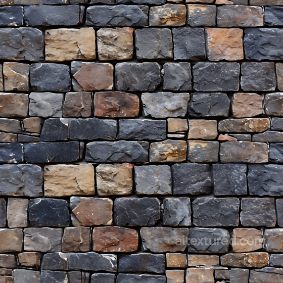 Rustic Stone Wall PBR Texture with Weathered Mixed Colors Stone texture preview
