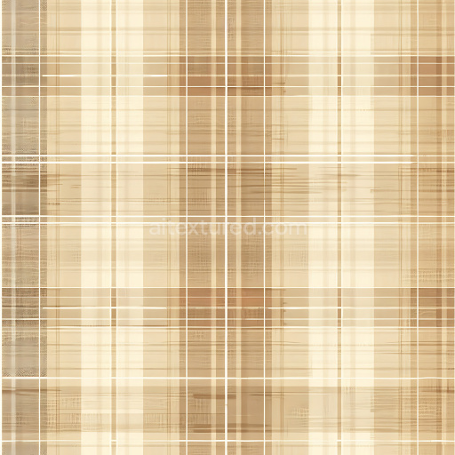 Seamless 3D PBR Texture of Soft Beige and Brown Plaid Fabric Pattern
