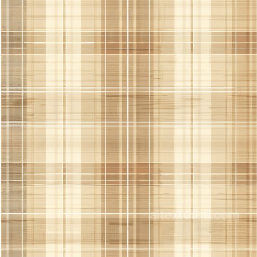 Seamless 3D PBR Texture of Soft Beige and Brown Plaid Fabric Pattern texture preview