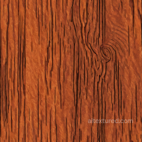 Rustic Distressed Wood Planks PBR Texture with Deep Grain and Knots Wood texture preview