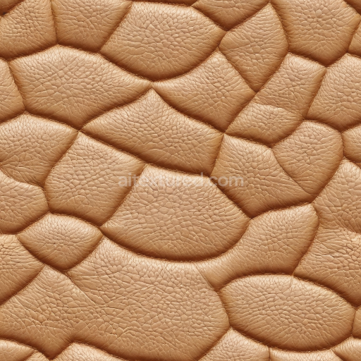 Seamless 3D PBR Texture of Large Pebbled Grain Brown Leather with Natural Wrinkles
