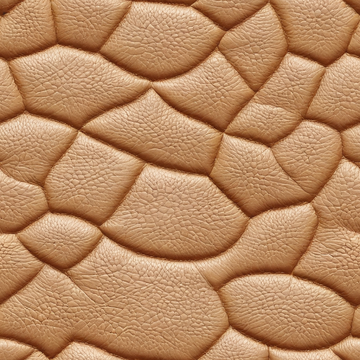 Large Pebbled Grain Brown Leather with Natural Wrinkles seamless PBR texture preview