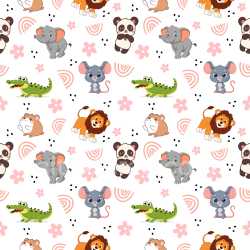 Pattern Bundle - Seamless 3D Pattern PBR Texture with Cute Cartoon Animals and Playful Motifs texture preview