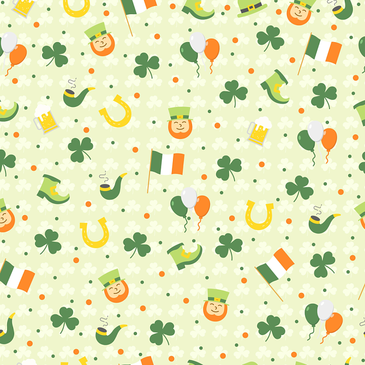with St Patrick Digital Paper Pattern seamless PBR texture preview