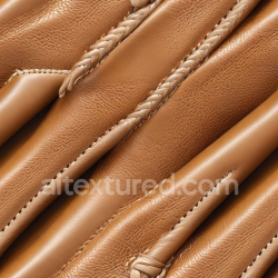 seamless Seamless 3D Tan Braided and Textured Leather PBR Texture with Stitched Panels texture 8k free download PBR