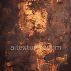 seamless Seamless 3D PBR Rusted Metal Texture Featuring Cracked and Pitted Surfaces in Warm Brown and Orange Tones texture 8k free download PBR