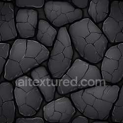 seamless Seamless 3D PBR Cracked Basalt Stone Texture with Fragmented Black Surface texture 8k free download PBR