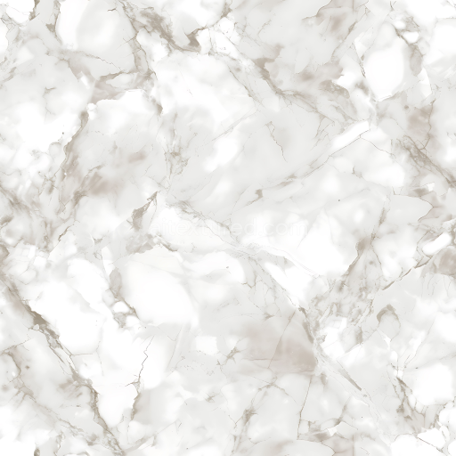 Seamless 3D Clear White Natural Marble PBR Texture with Soft Beige Veins
