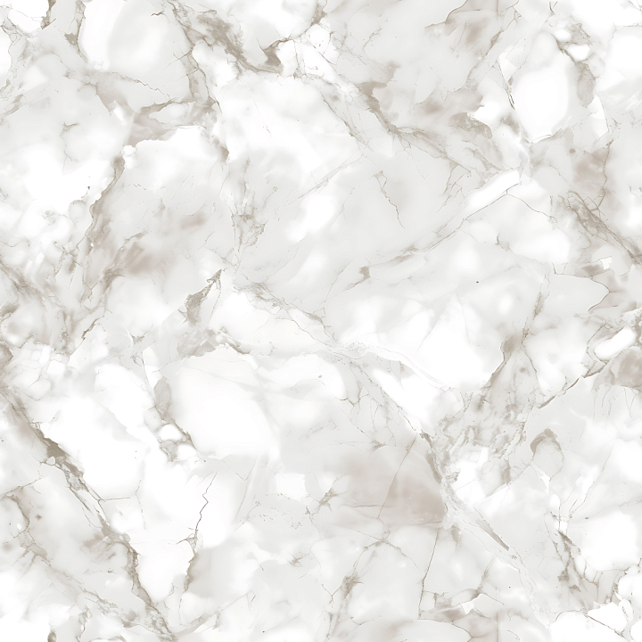 Clear White Natural Marble with Soft Beige Veins seamless PBR texture preview