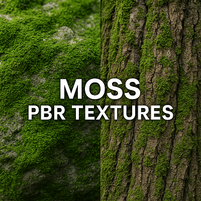 Moss Seamless PBR Textures – Free 4K PNG Materials for 3D Environments
