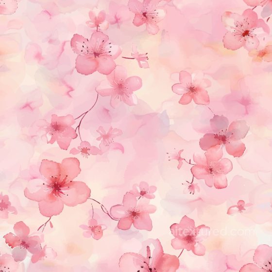 Watercolor Cherry Blossom Floral Texture with Soft Pink Palette Watercolor Cherry texture preview