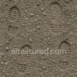 seamless Seamless 3d texture pbr 8k of rocky footprints on rough pebbled soil ground texture 8k free download PBR