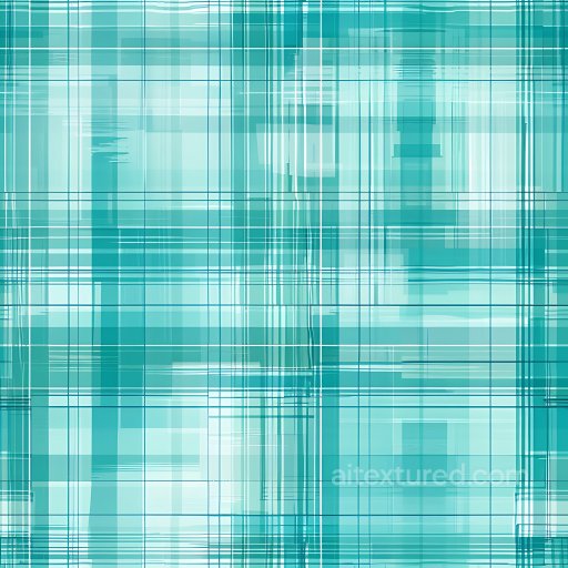 Seamless 3D PBR Teal Plaid Metal Panel Texture with Grid Lines texture preview