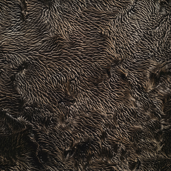 Wrinkled and Textured Dark Brown Leather seamless PBR texture preview