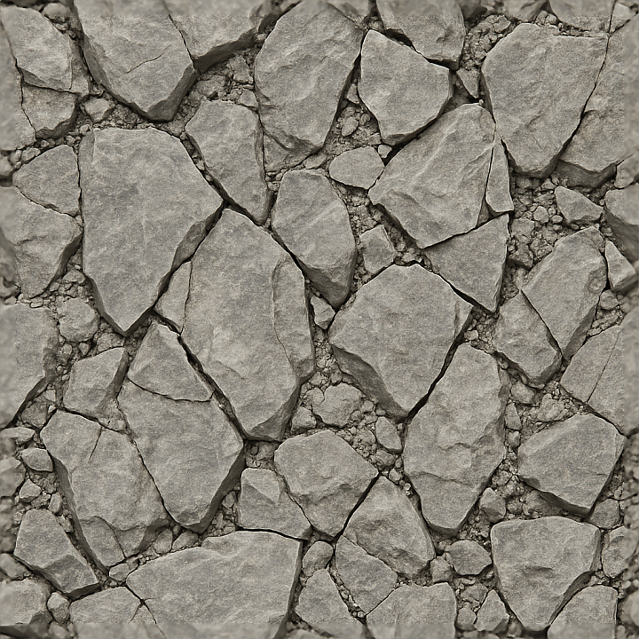 Cracked Flint Stone Surface With Sharp Jagged Edges seamless PBR texture preview