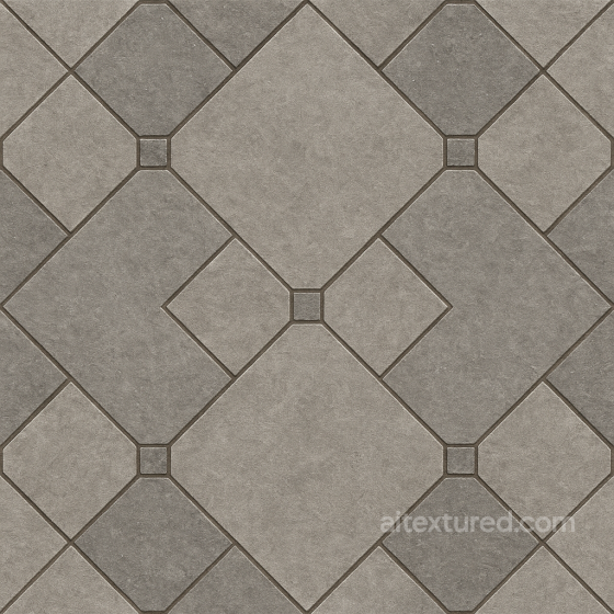 Seamless Stone PBR Texture - Park Pathway Made Large Trapezoidal Gray Stone Tiles Stone texture preview
