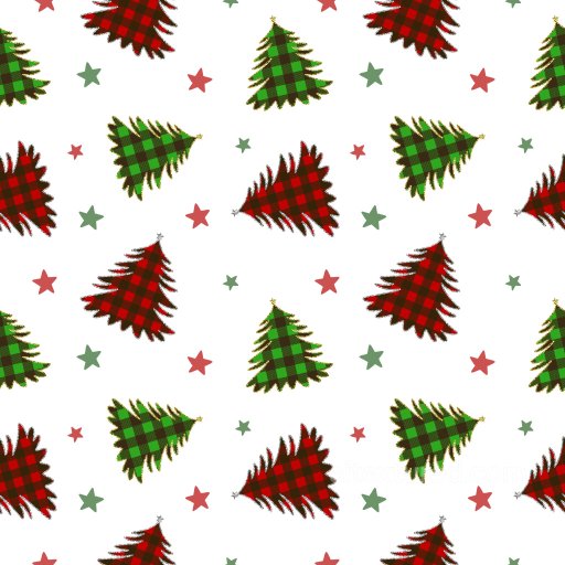 Pattern PBR Texture Featuring Christmas Plaid Trees and Stars on White seamless Pattern Bundle PBR texture