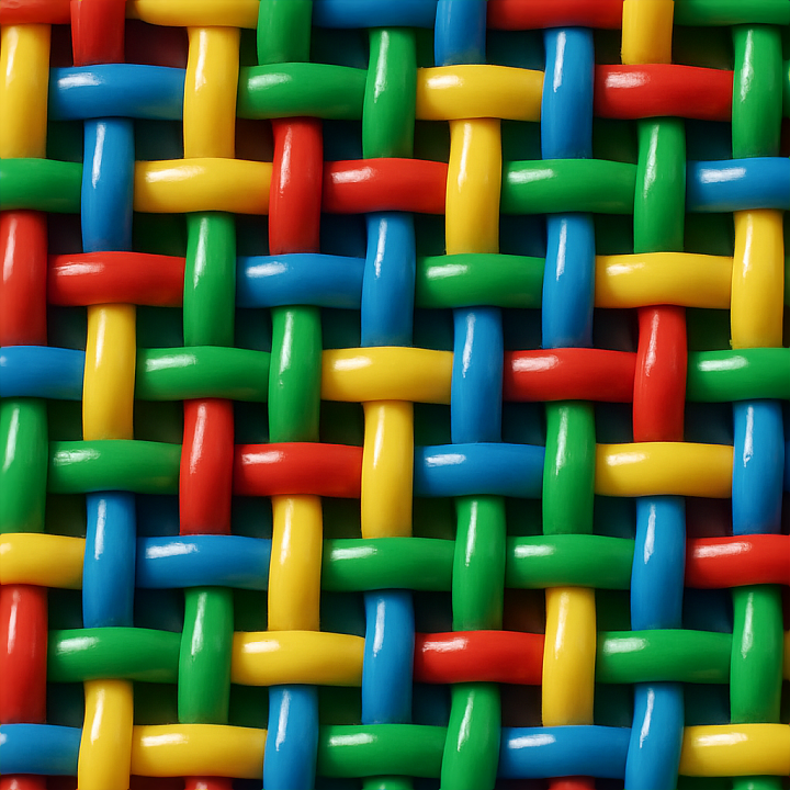 Plastic Mesh Blow Molded Plastic Surface Glossy Finish seamless PBR texture preview