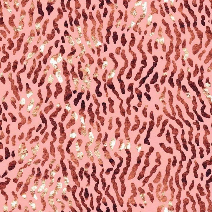 Fabric Featuring Pink and Rust Leopard Print Pattern seamless PBR texture preview