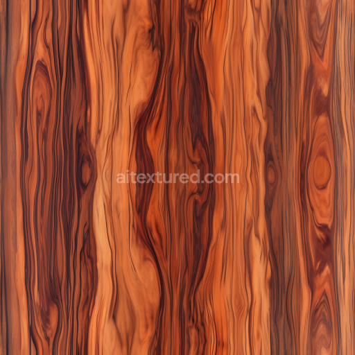 Seamless 3D PBR Texture of Exotic Rosewood Planks with Distinctive Grain and Warm Hues