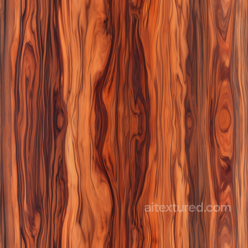 Wood Texture of Exotic Rosewood Planks with Distinctive Grain and Warm Hues seamless Wood PBR texture