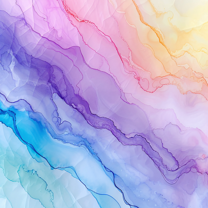 Alcohol Ink with Pastel Fluid Waves and Organic Veins seamless PBR texture preview