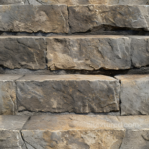Weathered Stone Wall PBR Texture with Rough Layered Blocks seamless Stone PBR texture