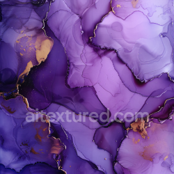 seamless Seamless 3D Alcohol Ink PBR Texture with Purple Hues and Gold Veined Marbling texture 8k free download PBR