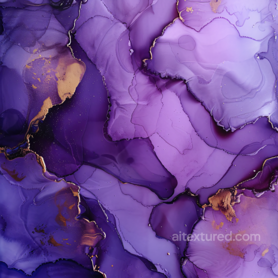 Alcohol Ink PBR Texture with Purple Hues and Gold Veined Marbling Alcohol ink texture preview