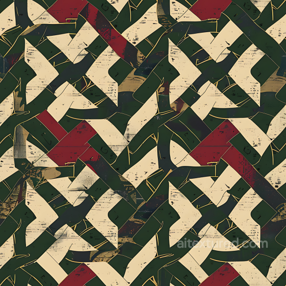 Stylized Geometric Camouflage PBR Texture with Bold Earth Tones Color Camouflage texture preview