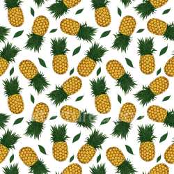 Pattern Bundle - Seamless 3D Pattern PBR Texture Featuring Realistic Pineapple Motifs and Green Leaves texture preview