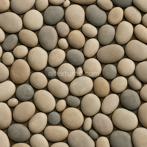Seamless 3d texture pbr 8k pebble river rock natural stone smooth stone polished stone