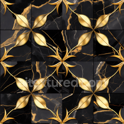 seamless Seamless 3D PBR Black Marble Floor Tiles Featuring Luxurious Gold Vein Patterns texture 8k free download PBR