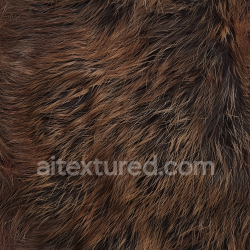 seamless Seamless 3D PBR Texture of Brown Long Furry Leather with Natural Hair Flow texture 8k free download PBR