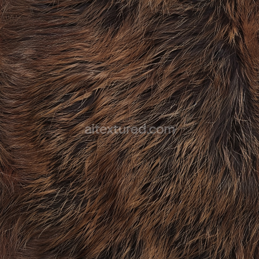Seamless 3D PBR Texture of Brown Long Furry Leather with Natural Hair Flow