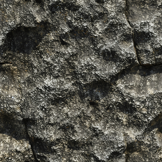 Weathered Cliff Rock Texture Featuring Natural Lichen and Cracks Stone texture preview